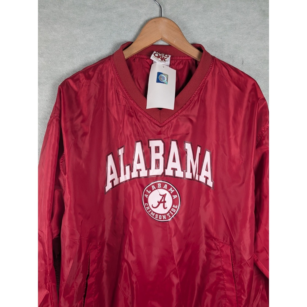 NAlabama Crimson Tide Mens Large Red Football Pullover Windbreaker Jacket NWT